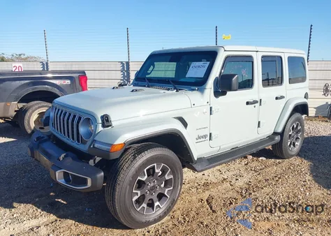 2024 Jeep Wrangler 4-Door Sahara 4X4 из США, поврежденный, VIN 1C4PJXEG1RW309285